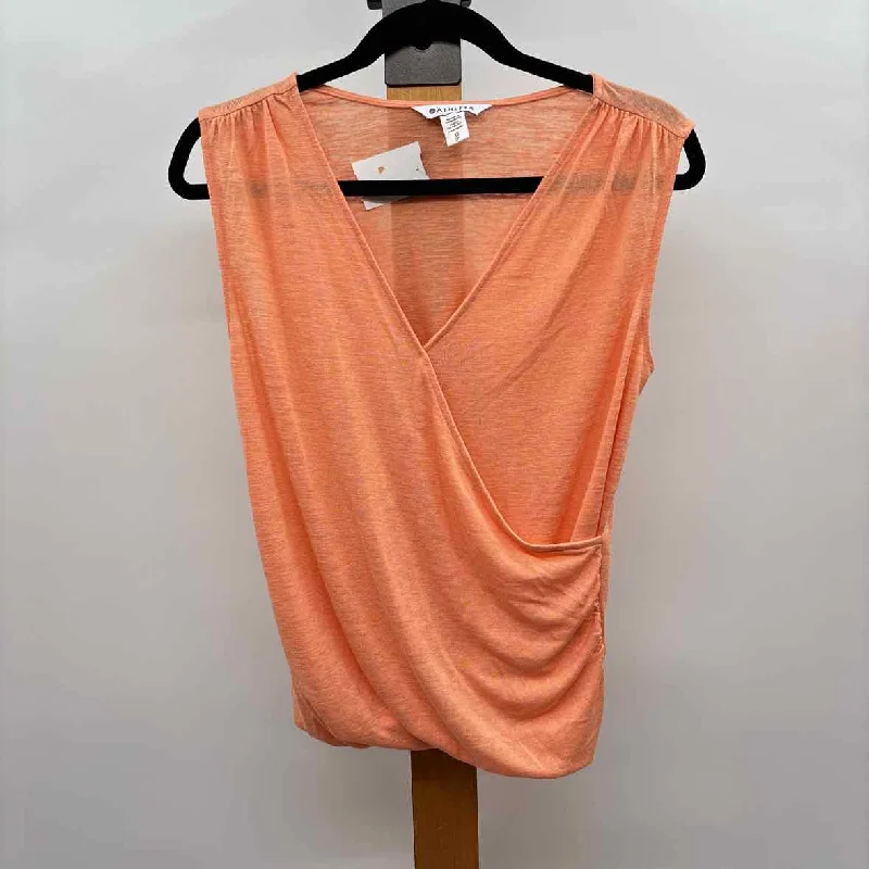 High End Women's Wear Athleta Women's Size XS Peach Solid Sleeveless Shirt