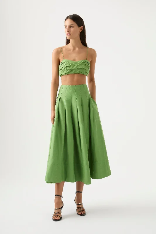 Elegant Contour Thea Draped Twist Crop Top