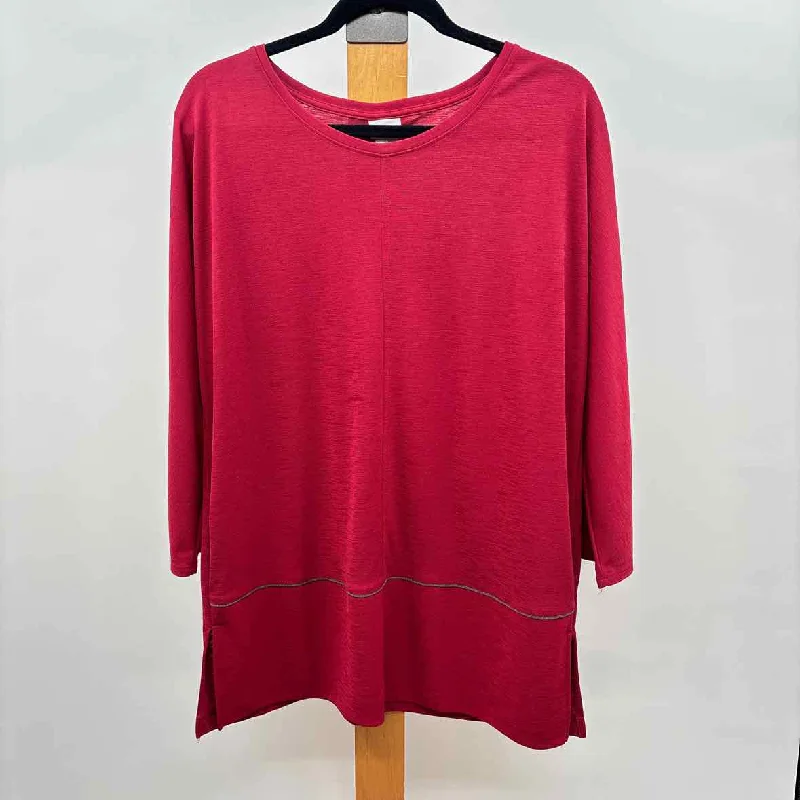 Celebrate With Big Savings Chico's Women's Size L Red Solid Tunic