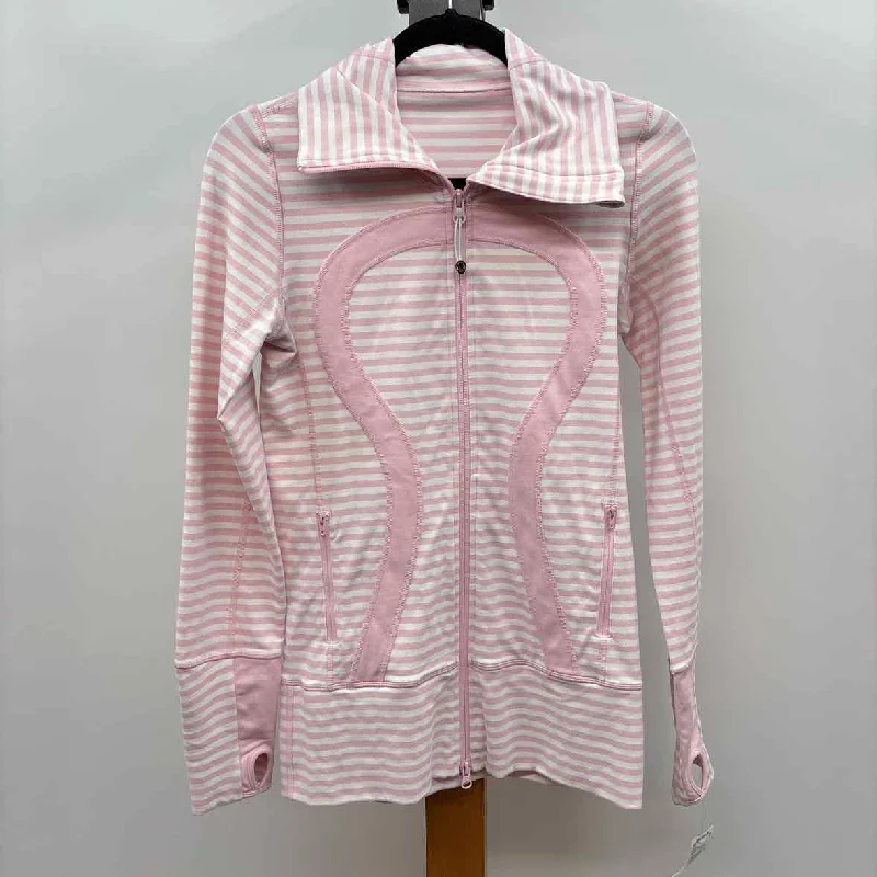 Fashionista Favorites Lululemon Women's Size 4 Pink Stripe Jacket