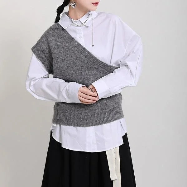 Quality Wear Patchwork Button Solid Shirt Women 2020 Winter Casual Fashion New Temperament All Match Turn Down Quality Wear Patchwork Button Solid Shirt Women 2020 Winter Casual Fashion New Temperament All Match Turn Down