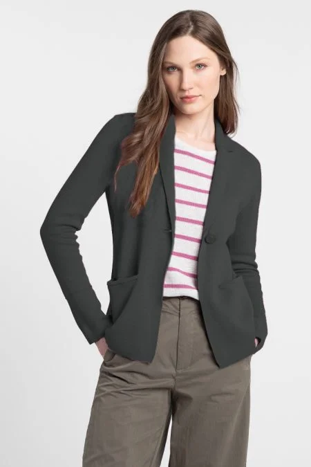 Spring Fashion Kinross Cashmere Notch Collar Cardigan