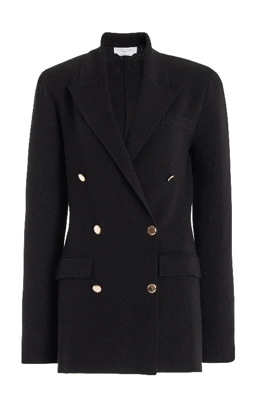 Last Chance Sale Bowen Knit Jacket in Black Wool