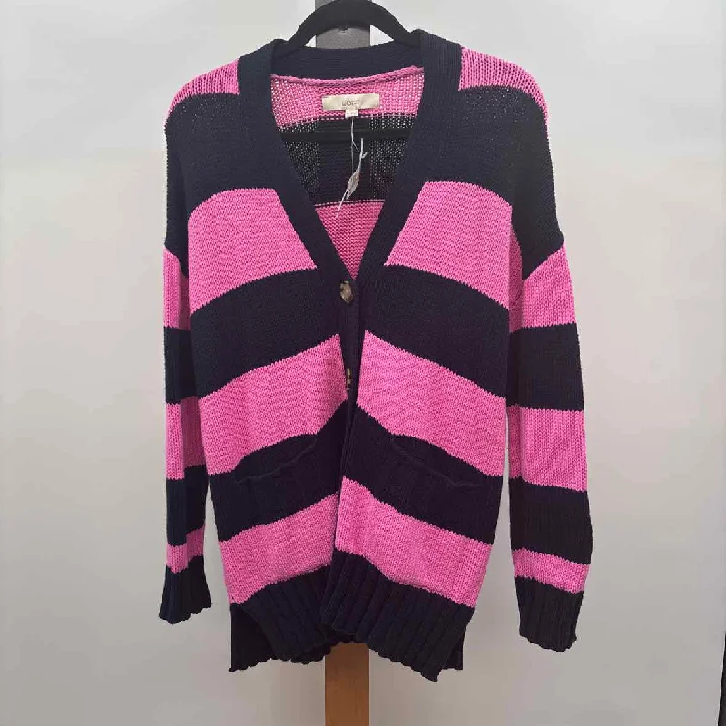 Imeless Style Loft Women's Size S Navy Stripe Cardigan