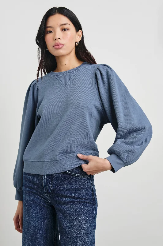 Vibrant Styles TIFFANY SWEATSHIRT - FADED PERIWINKLE