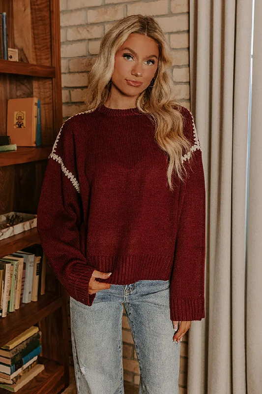 Get The Latest Trends Women's Contemporary Clothing Mindful Matter Embroidered Sweater