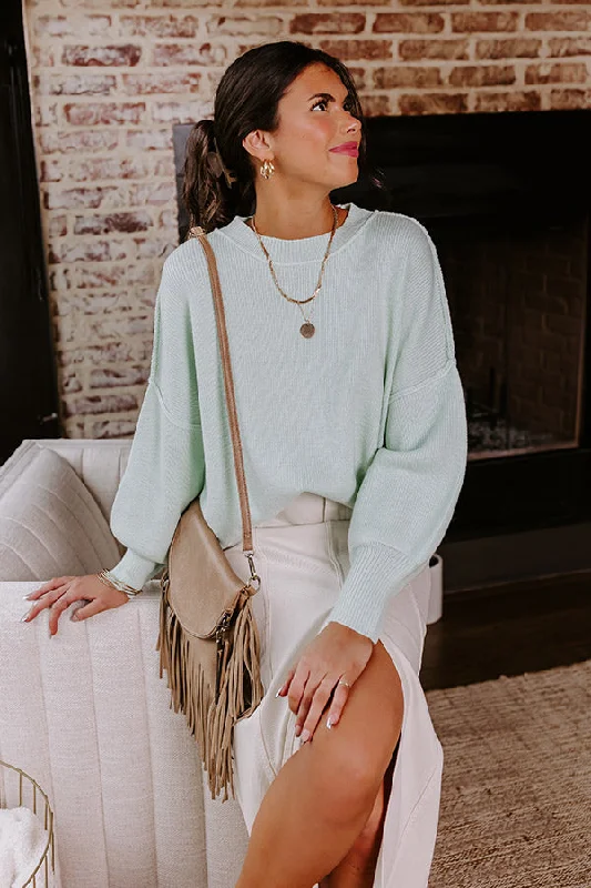 Hot Picks Women's Formal Apparel Let's Take A Trip Knit Sweater in Mint