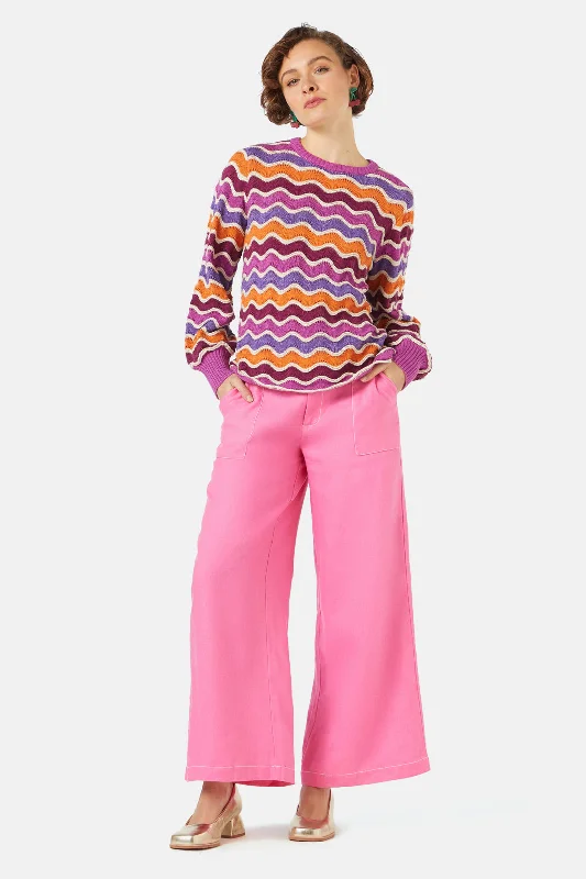 Fashion For Every Occasion Sunset Waves Knit Top