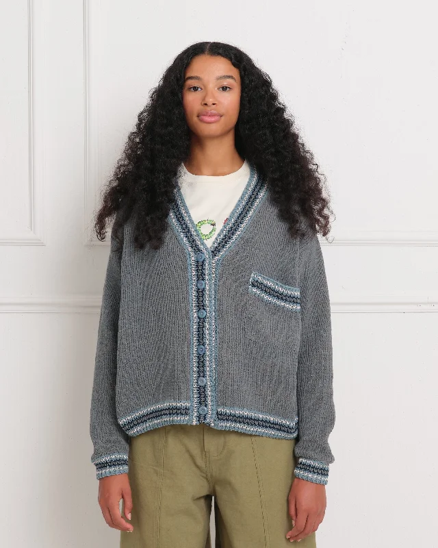 Innovate Your Wardrobe Bulb Knit Cardigan - Purple