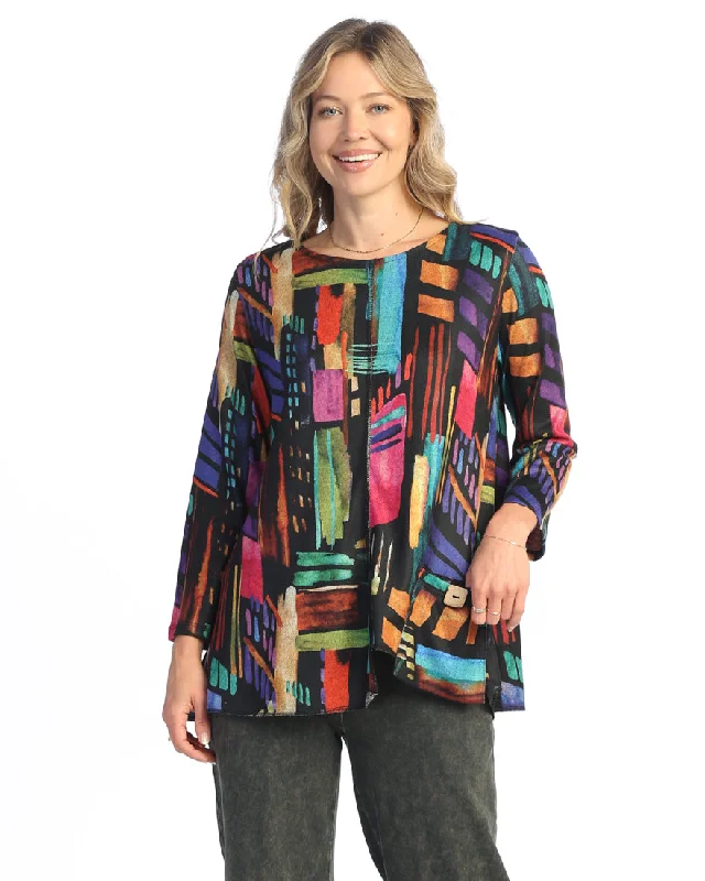 Effortless Comfort “Times Square” Brushed Knit Tunic Top - FB2-1959
