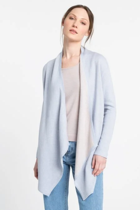 Style Streetwear Kinross Cashmere Reversible Drape Cardigan