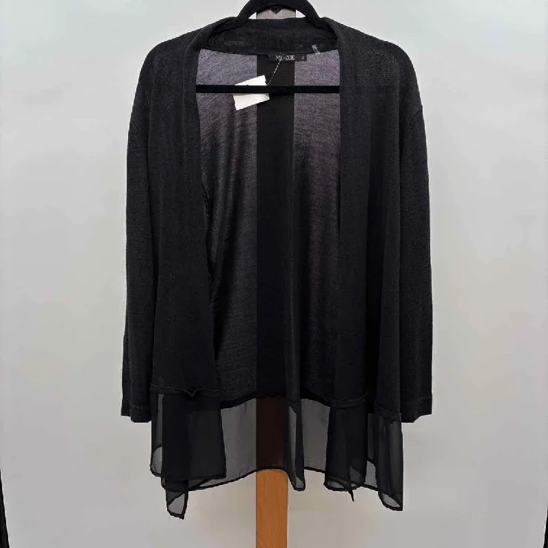Trendy Styles Nic & Zoe Women's Size 2X Black Solid Cardigan