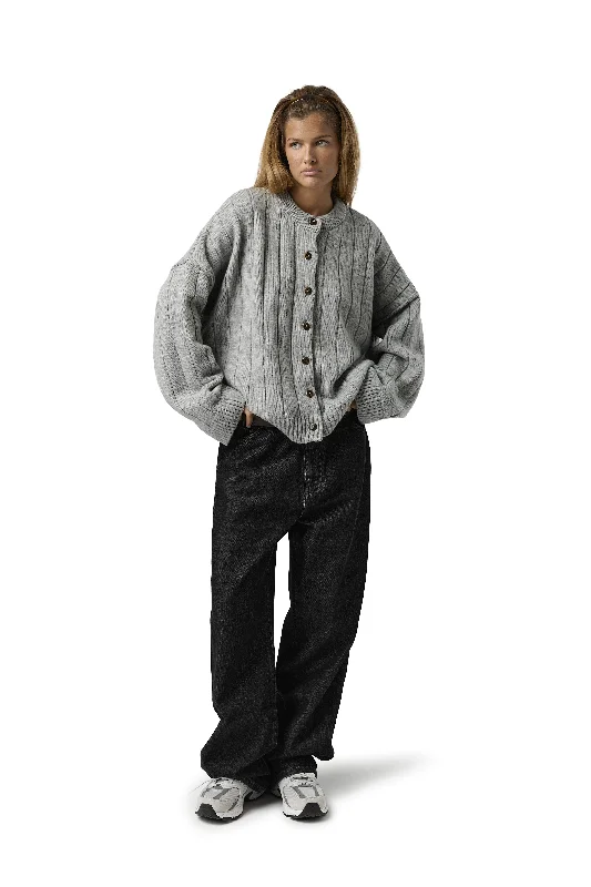 Shop Our Looks Bryant Button Cardigan in Light Grey