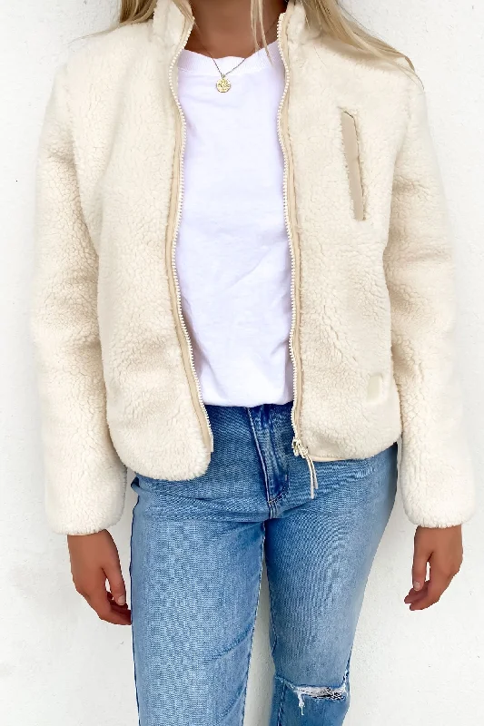Luxury Fashion for Women Women's Elegant Garments Wuzer Fuzzer Zip Sweater Cloud