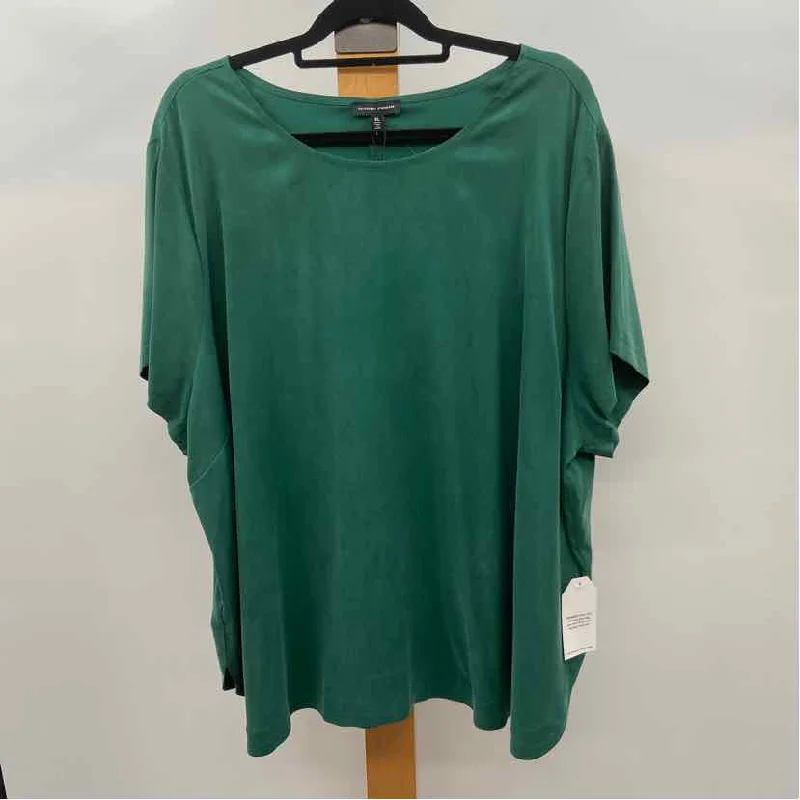 End Of Season Clearance Universal standard Women's Size XL Emerald Solid Short Sleeve Shirt