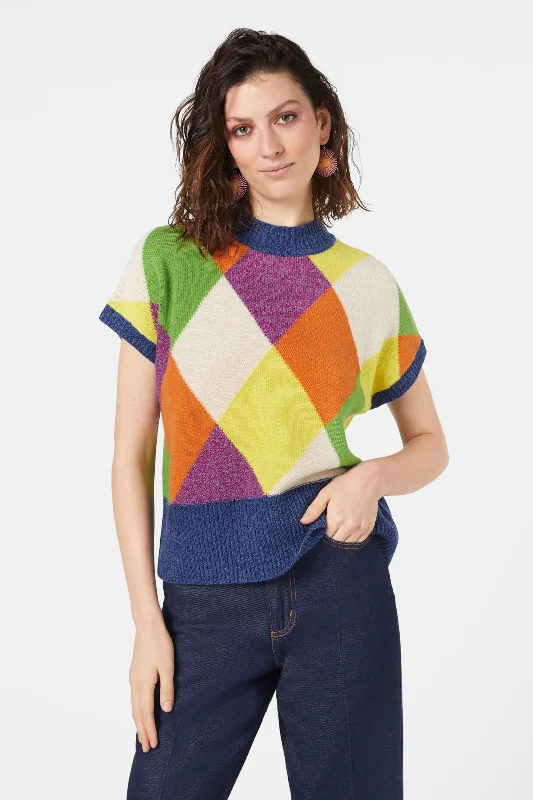 Dreamy Aesthetic Rainbow Diamond Vest