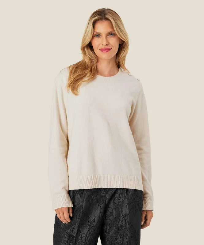 Trendy Women's Wear 1009918 MaFilziana Sweater - Whitecap