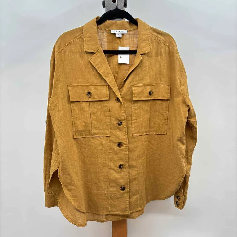 Save On Inspired Styles Fav Lux Women's Size M Mustard Yellow Solid Tunic