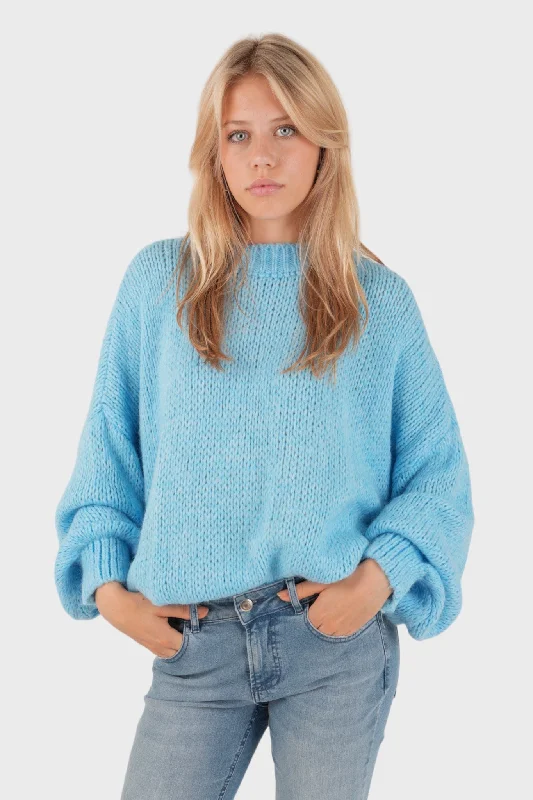 Luxury Style "Keep me warm" sweater blue