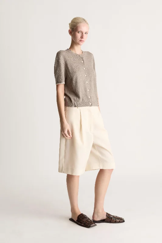 Luxe Women's Apparel Cotton Cashmere SS Cardigan