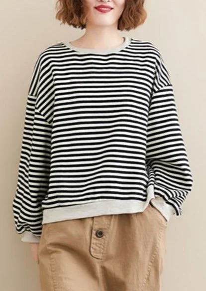 Imeless Style Women Autumn Long Sleeve Cotton Sweatshirt  Striped Female Loose Casual Pullovers Hoodies