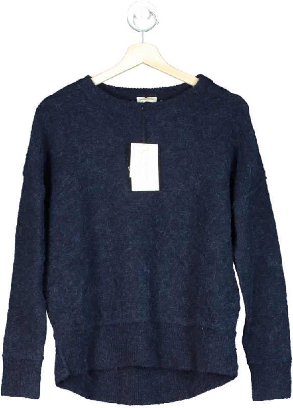 Buy More, Save More By Malene Birger Navy Soft Mohair Navy Dip Back Pullover UK XXS