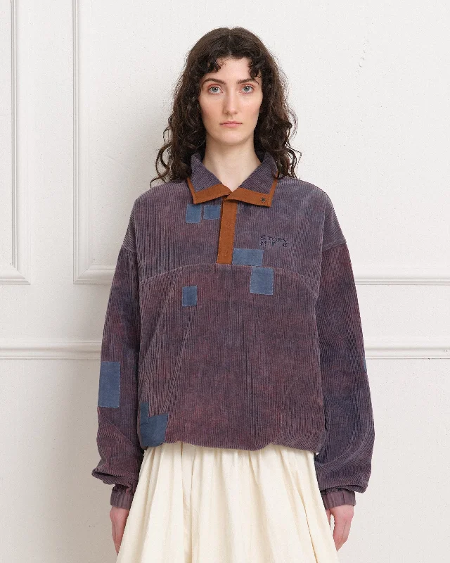 Chic Style Polite Pullover - Purple Scarecrow Cord
