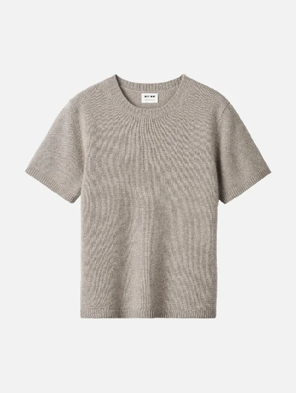 Must Haves Chunky Cashmere T-Shirt in Greige