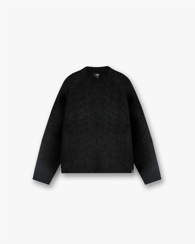 Winter Warm - Up Sale Cable Knit Sweater - Jet Black
