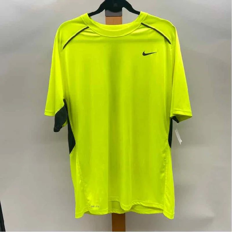 Explore What's New Nike Unisex Size XL Yellow Solid Short Sleeve Shirt