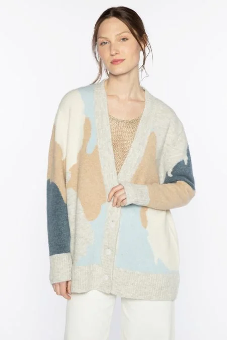 New In This Season Kinross Cashmere Lofty Intarsia Cardigan