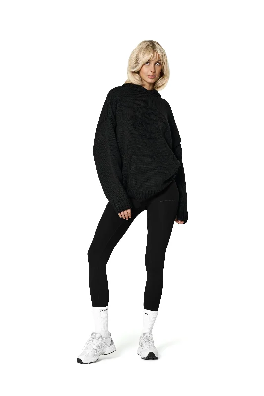 Mid - Week Surprise Seekers Knit Hoodie in Raven