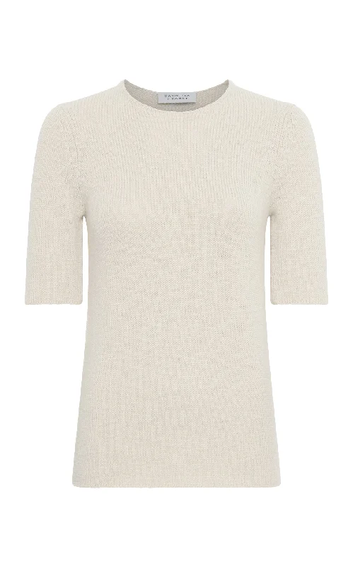 Limited Time Offers Embla Knit T-Shirt in Ivory Cashmere