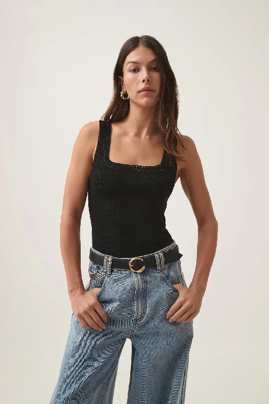 Catch Every Fashion Trend Tazia Crocheted Edge Tank