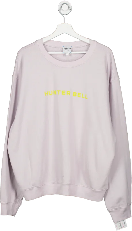 Beat The Heat In Tropical Styles Hunter Bell Purple Lilac Sweatshirt UK L
