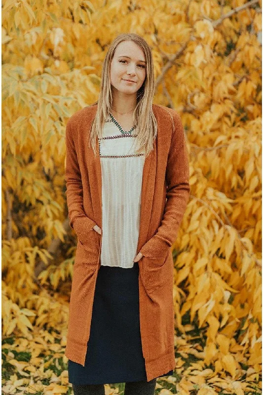 Gorgeous Glamour Collection Soft Knit Cardigan High Gage - Caramel