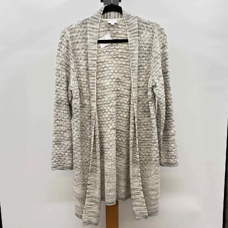 Ends Soon JJill Women's Size M Cream Heathered Cardigan