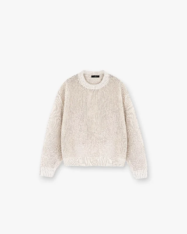 Popular Collection Open Gauge Knit Sweater - Off White
