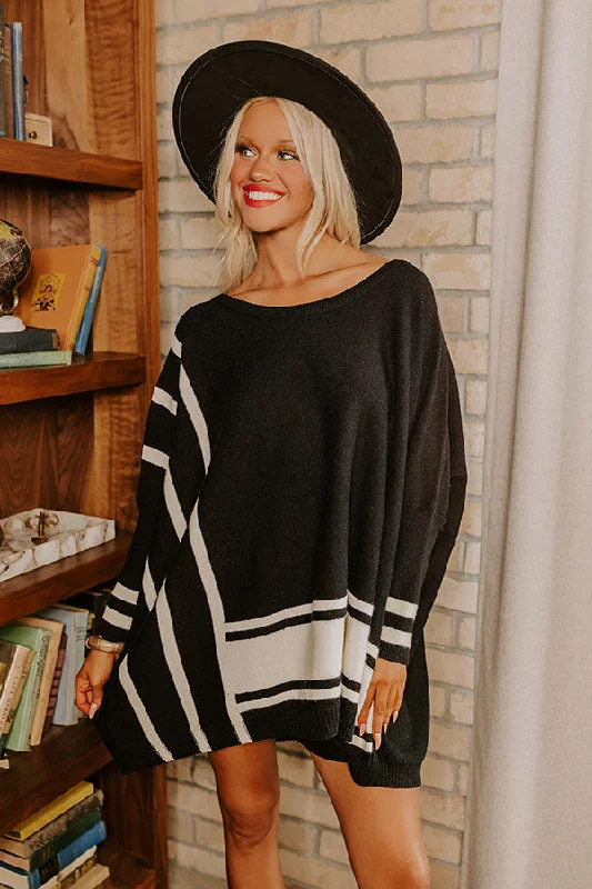 High End Women's Wear Chic Clothes For Women Cozy Lifestyle Oversized Sweater in Black