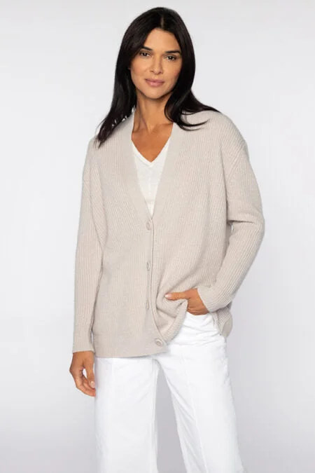 Big Discounts Kinross Cashmere Boyfriend Cable Cardigan