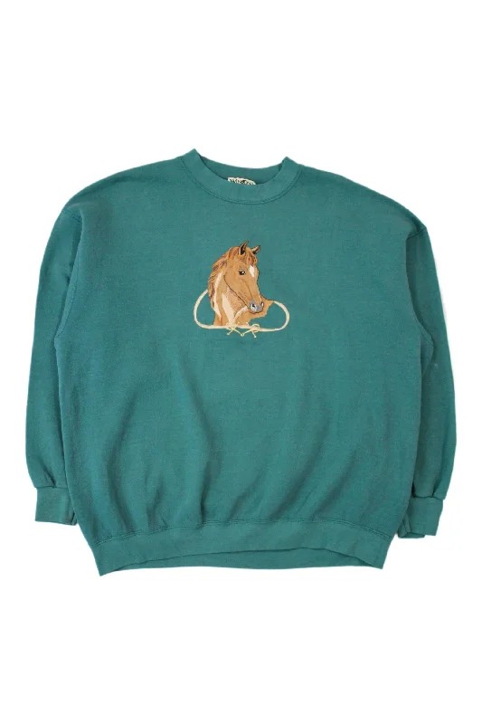 Final Clearance Winona - Embroidered Horse Crewneck