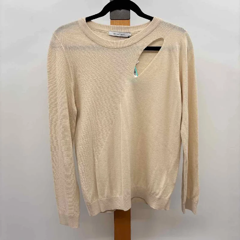 Stylish Looks Stitches & Stripes Women's Size XL Natural cutouts Sweatshirt