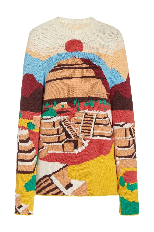 Trend Driven Wardrobe Ines Knit Sweater in Teotihuan Cashmere