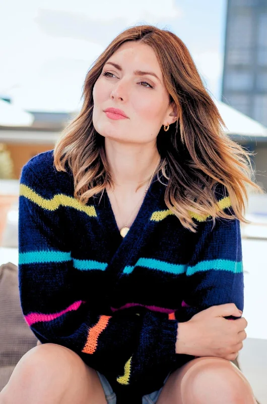 Mega Sale Sugarhill Yvette Cardigan Bright Lines Navy