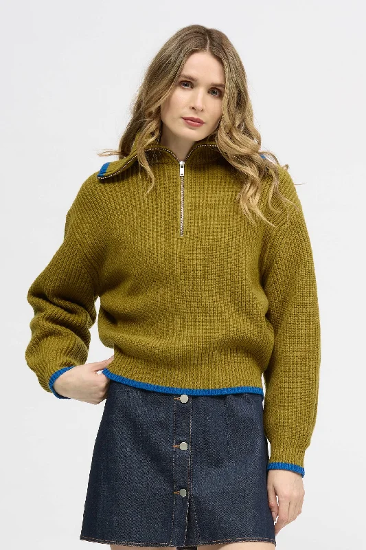 Fashion Sale Best-Selling Outfits Now At Exclusive Promotional Prices Barrel Jumper Olive/ Cobalt Blue