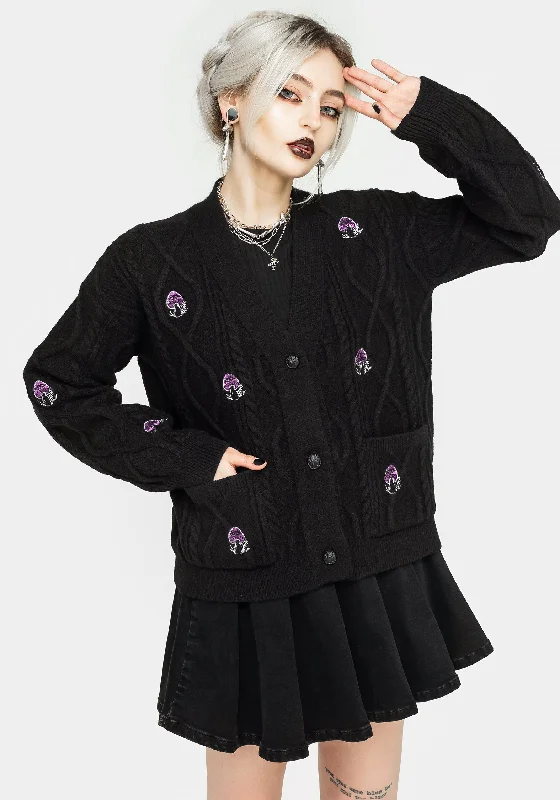Exclusive Designer Collection Revelation Mushroom Knit Cardigan