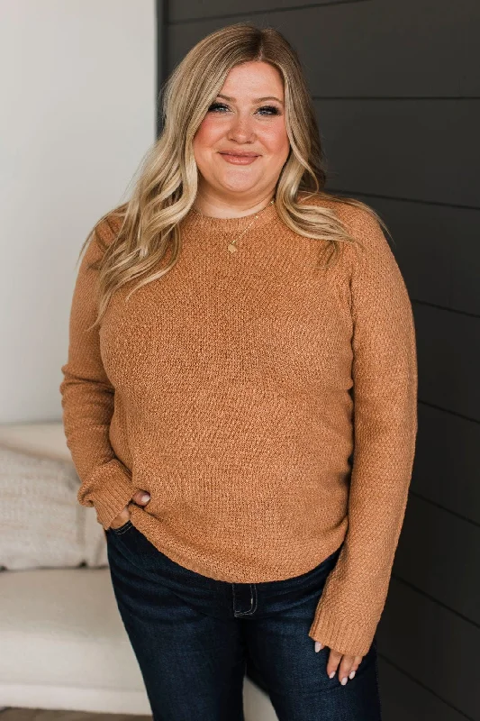 Seasonal Trends Runway Beauty Knit Sweater- Cinnamon