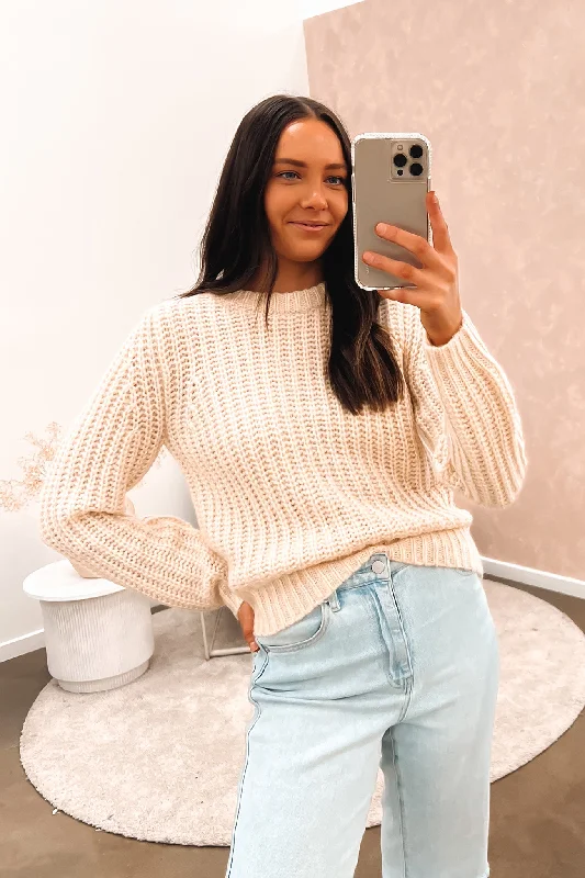 You'll Love Us Because Timeless Women's Garments Fluffy Sailor Sweater Cream
