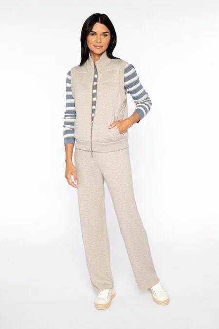 The Good Stuff Kinross Cashmere Quilted Zip Vest