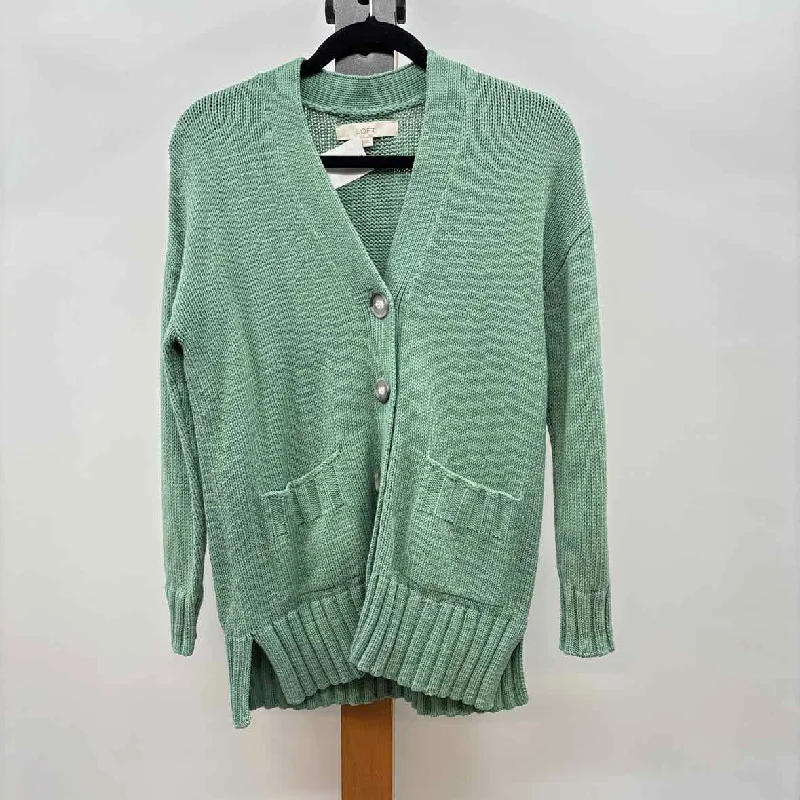 Women's Urban Fashion Loft Women's Size XS Green Solid Cardigan